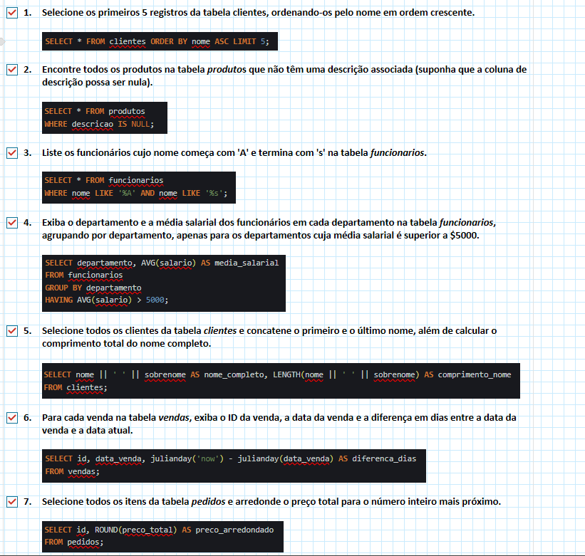 Primeira parte do exercício resolvido no OneNote