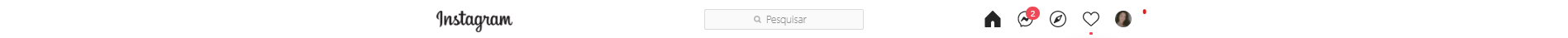 Site do instagram com o menu, nesse menu há um ícone de mensagens e superiormente e a direita a esse ícone temos um círculo vermelho que representam as notificações. O ícone seria o elemento pai e as notificações o elemento filho