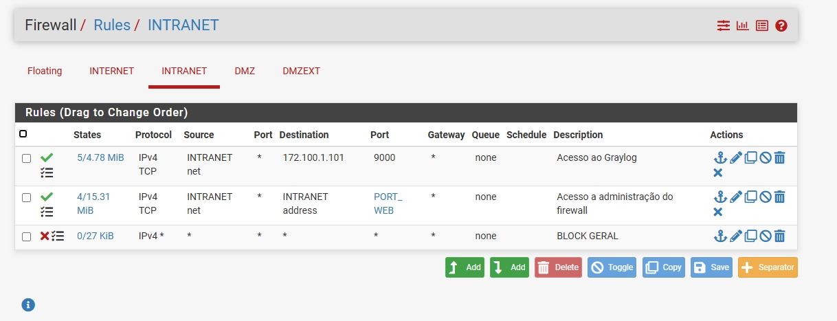 Regra Acesso porta 9000 - 01