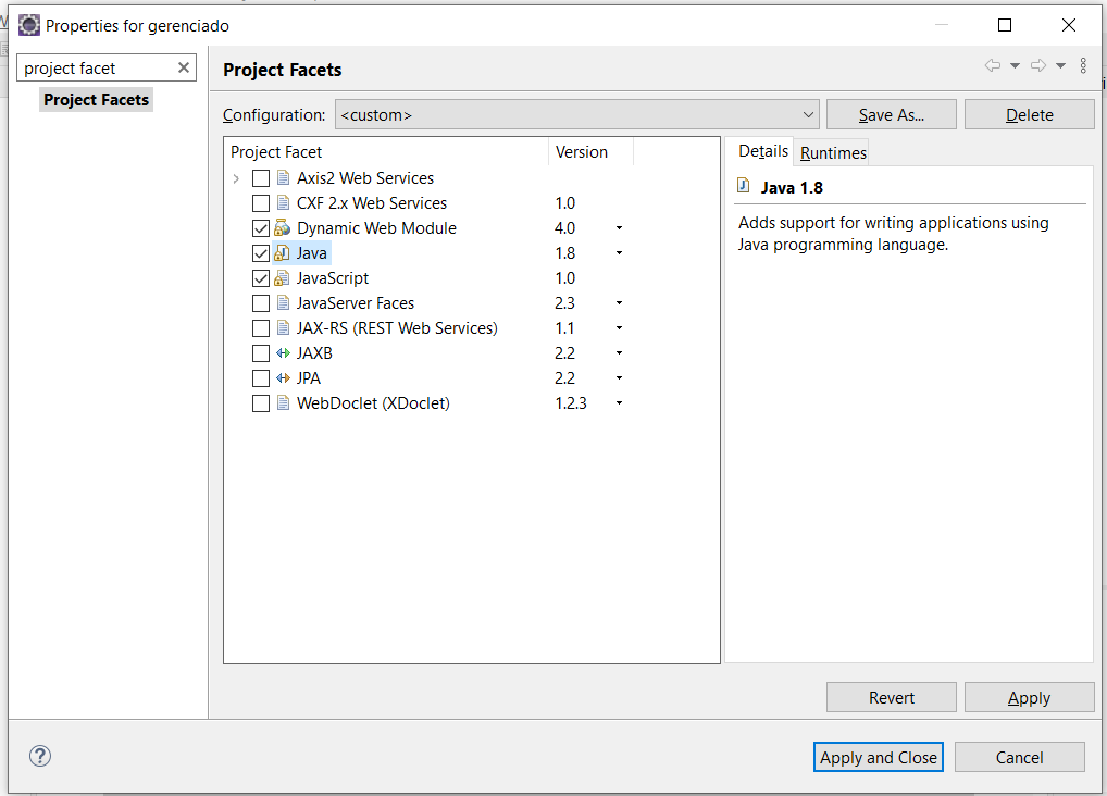 Pesquise por "Project Facet"