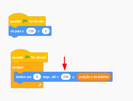 Indicação do posicionamento da raquete do oponente