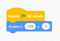 código do scratch com a posição da minha raquete