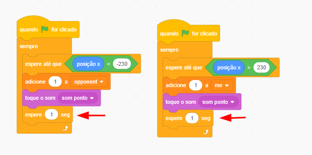 Print da inclusão do temporizador de pontos