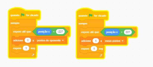 Indicação dos blocos de código de contagem de pontos com as alterações acima