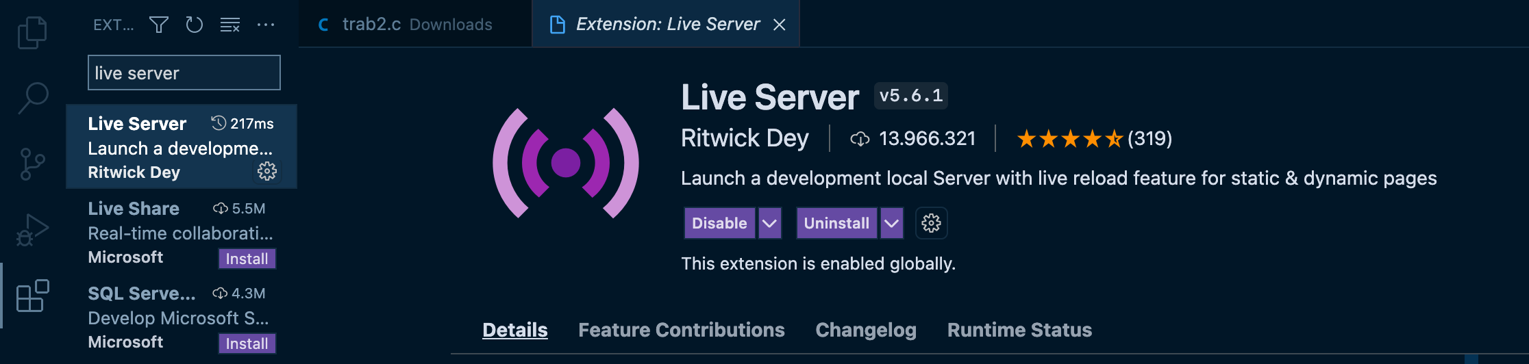 Instalando Live Server