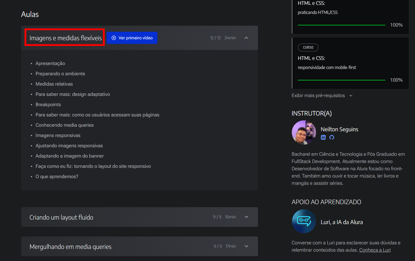Plataforma de cursos Alura
