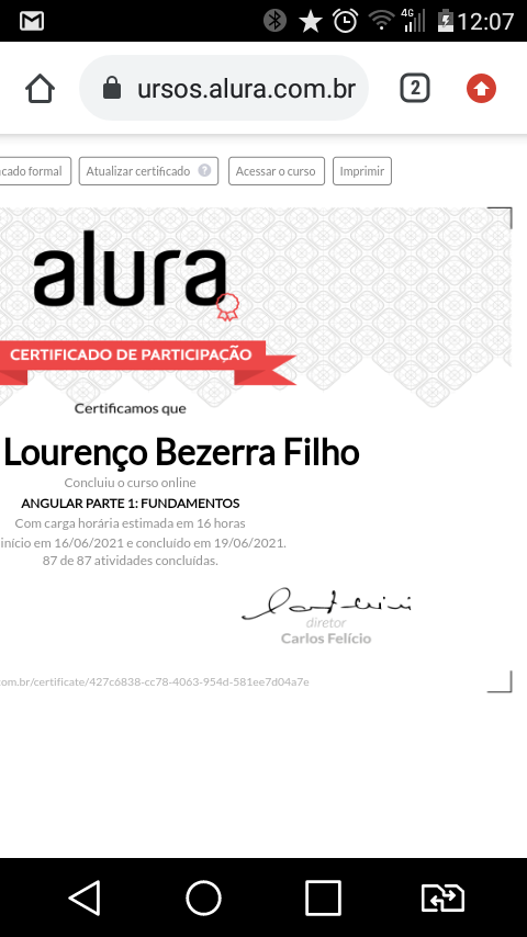 captura de certificado torto