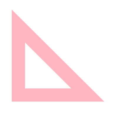 A imagem mostra um triângulo retângulo na cor rosa