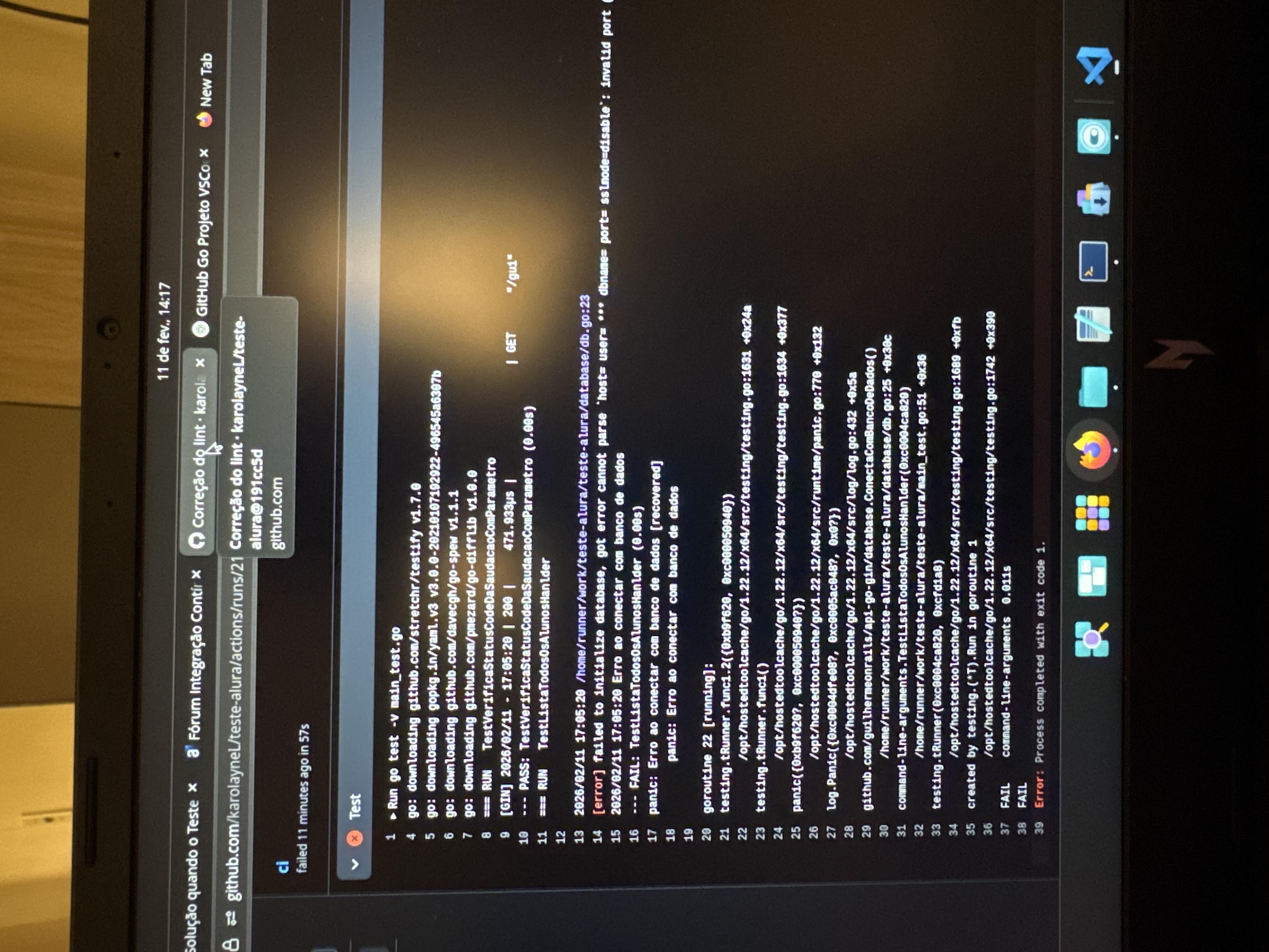 erro no lint, fiz tudinho e nao deu certo 