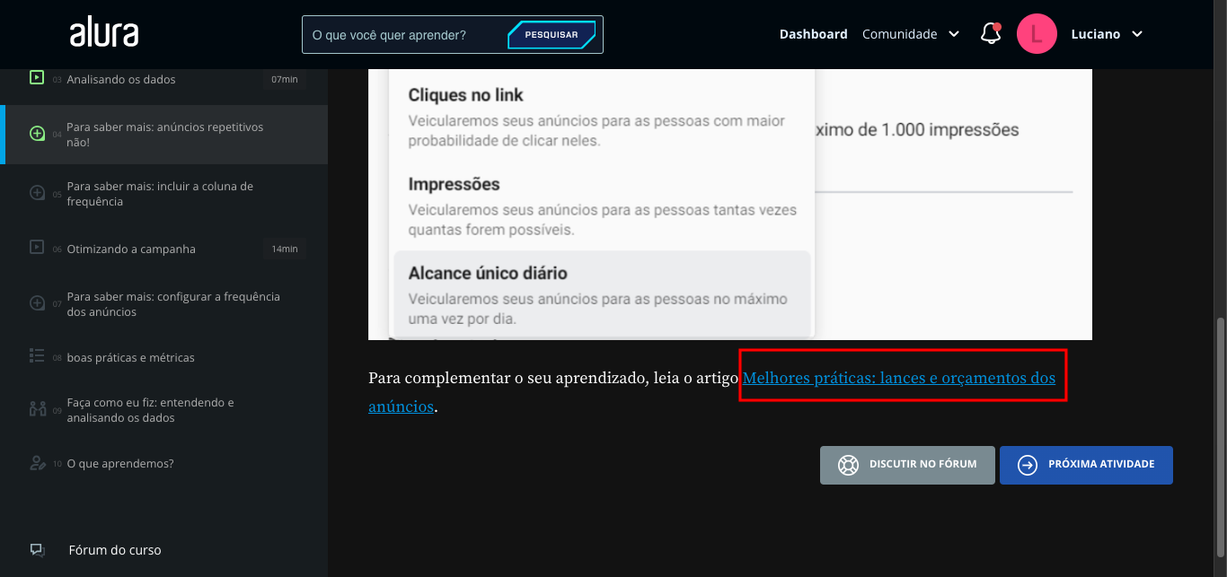 Segue print do local