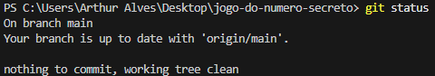 Comando git status.