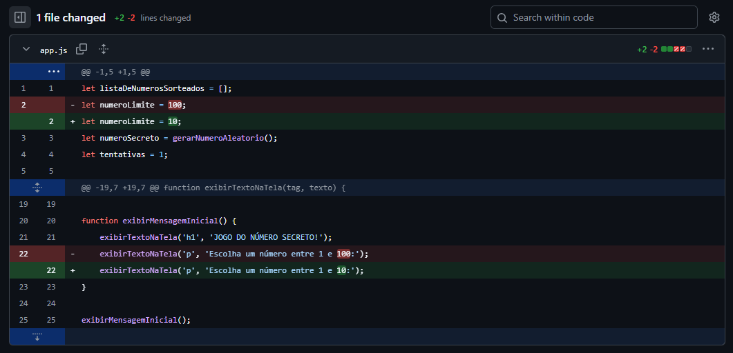 Usando o GitHub para ver as alterações feitas.