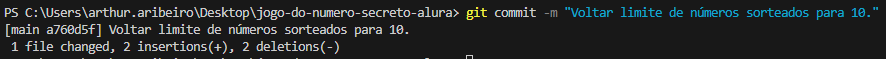 Realizando o commit.