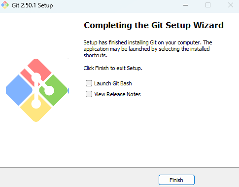 Git instalado com sucesso.