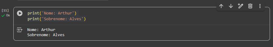 Imagem do comando acima