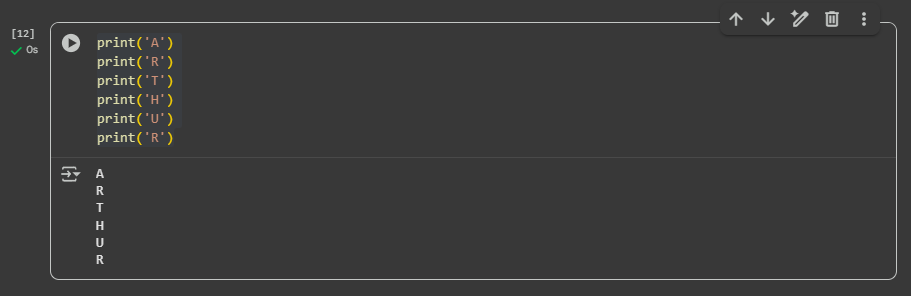 Imagem do comando acima.