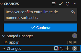 Commit de resolução do conflito.