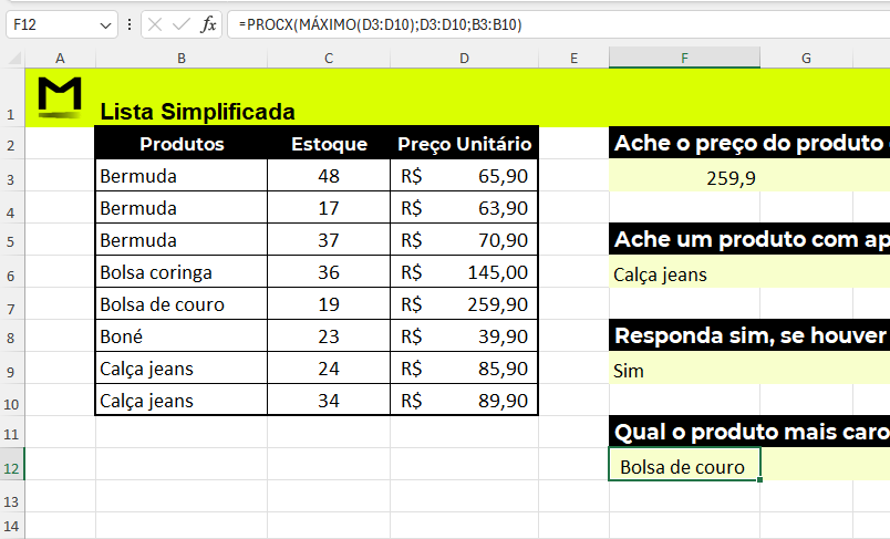 Resolução do Exercício