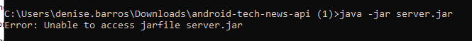 Erro ao executar java -jar server.jar