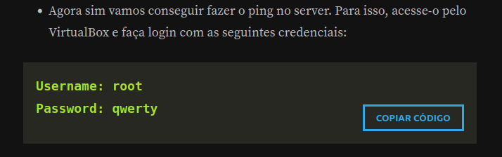 Faça como eu fiz indicando as credenciais do server como Username: root e Password: qwerty