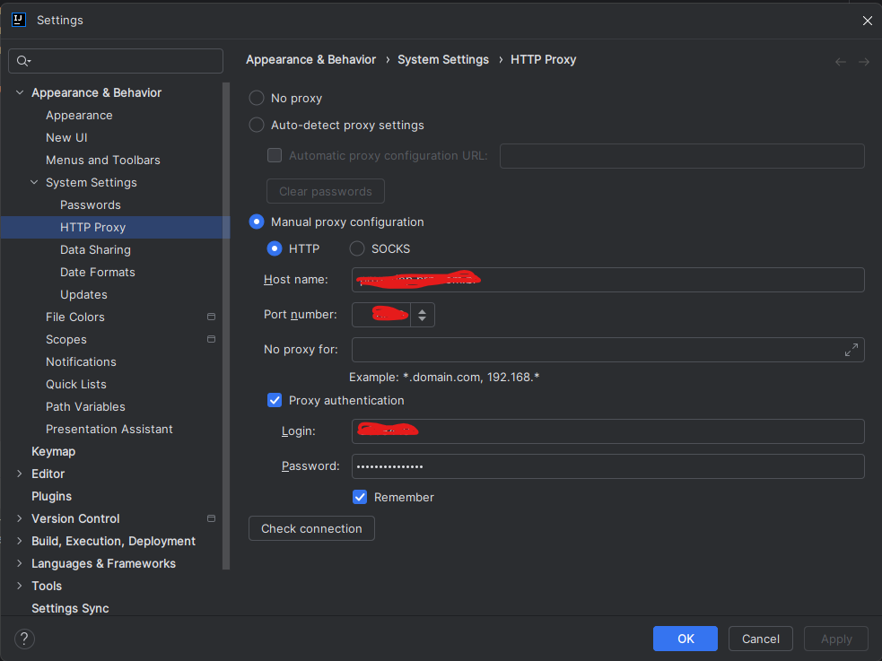 Tela Settings das configurações do IntelliJ