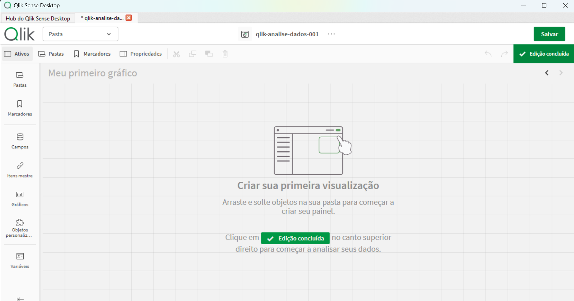 Print da pasta no Qlik Sense Desktop