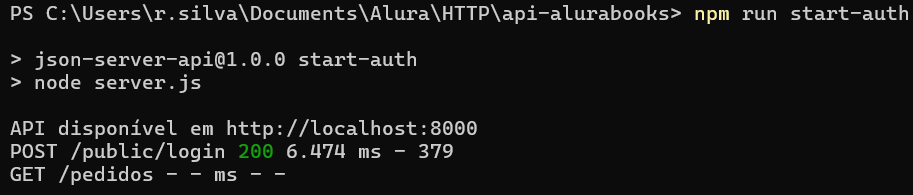Log do Backend