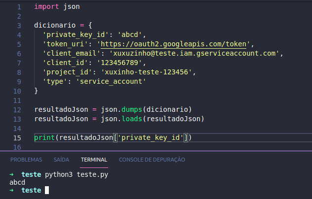 Acessando dados em json