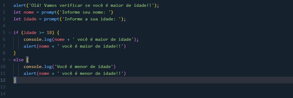 exercício para praticar o console.log