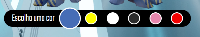 recorde da área com botões para mudar a cor do robotron