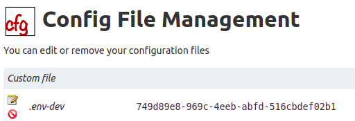 Iconfig file management