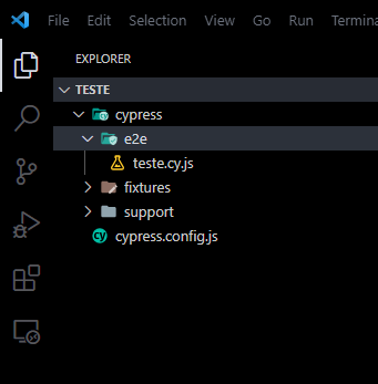 node nao aparece 