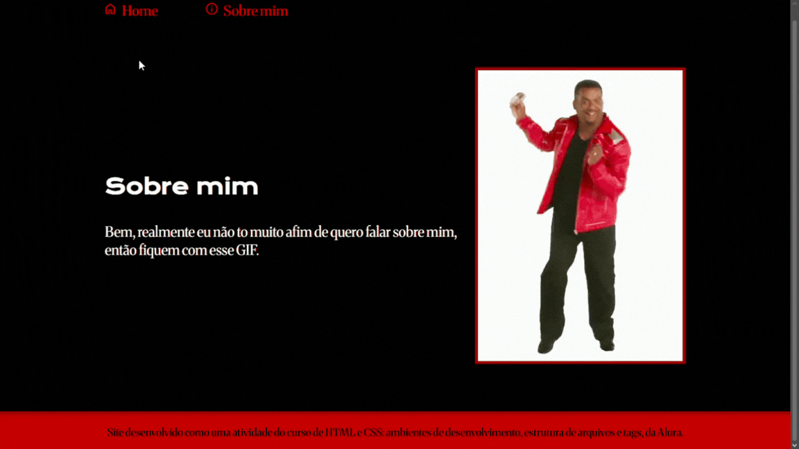 gif de exibição da pagina "sobre mim" mostrando o gif da pagina