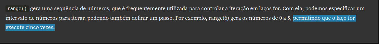 Print de uma informação contida em um curso.