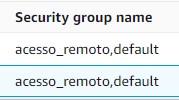 Security group name