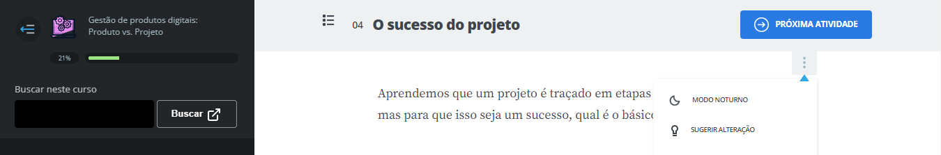 Imagem demonstrando onde localizar o botão, no canto superior direito na segunda opção