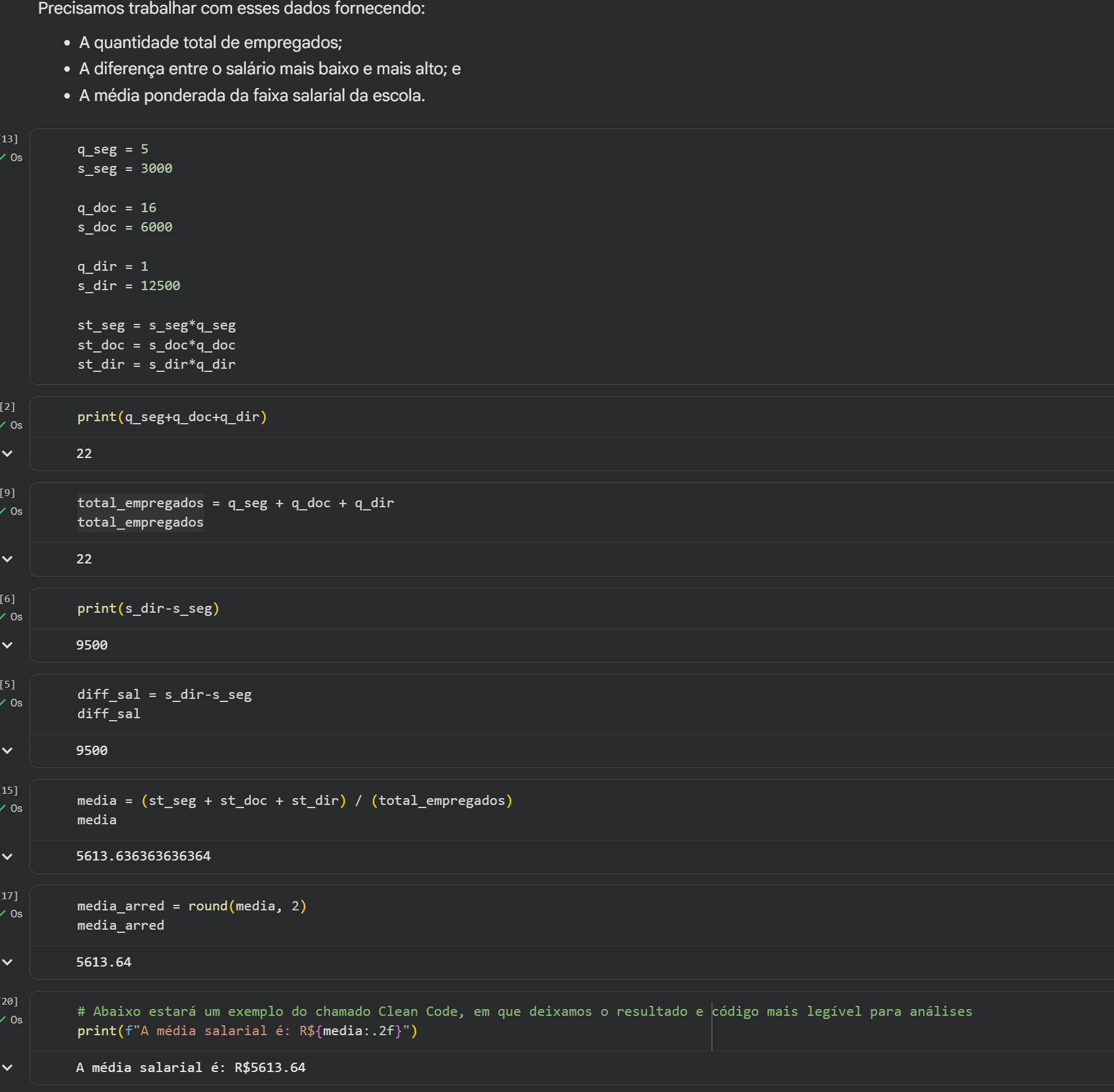 Resolução da Atividade