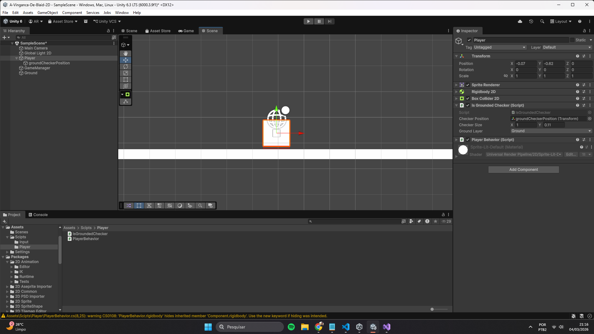 Scene com os Gizmos funcionando