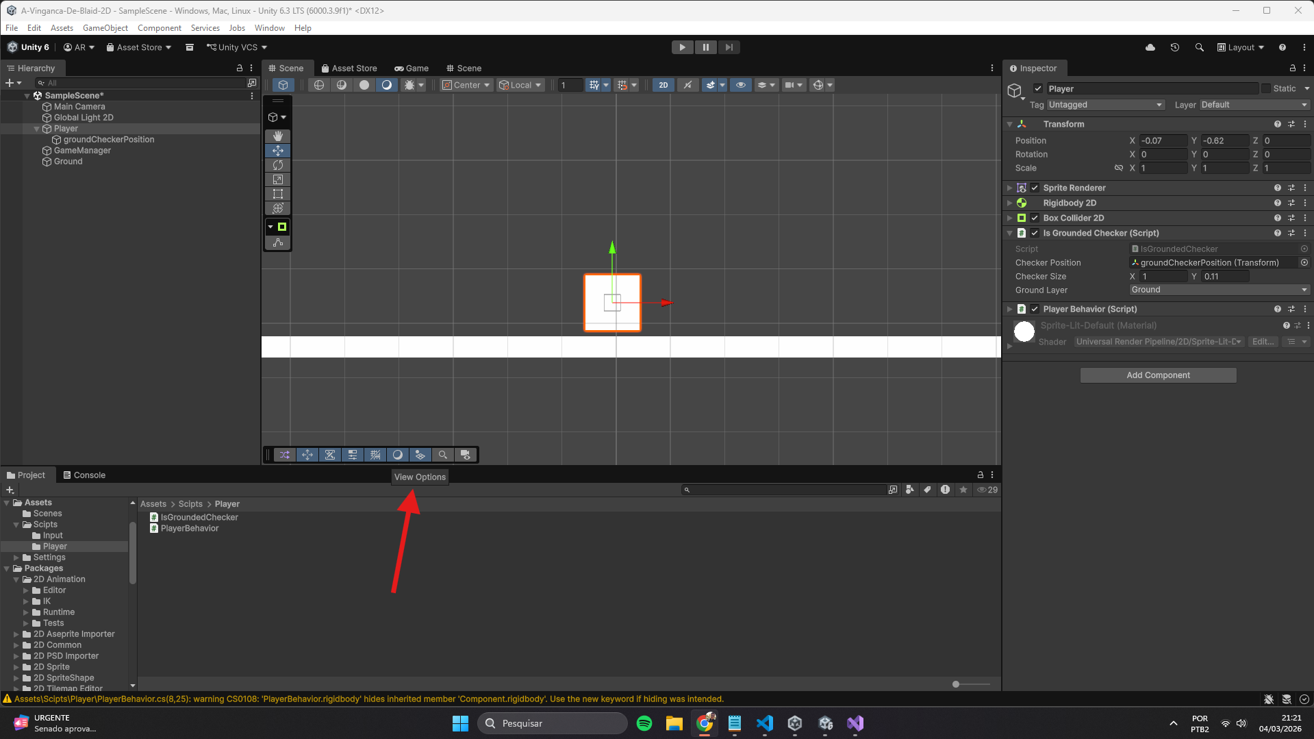 Botão para habilitar alternância de Gizmos