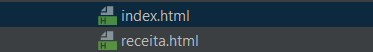 arquivo index.html e receita.html