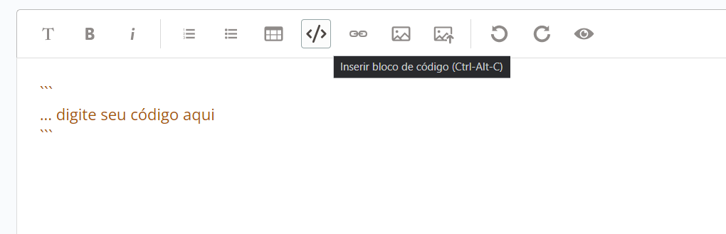 mensagem insira aqui seu código