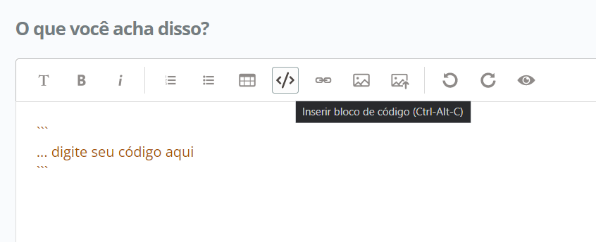 mensagem insira aqui seu código