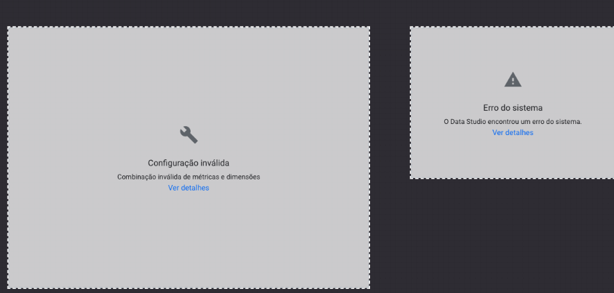Erro do Data Studio