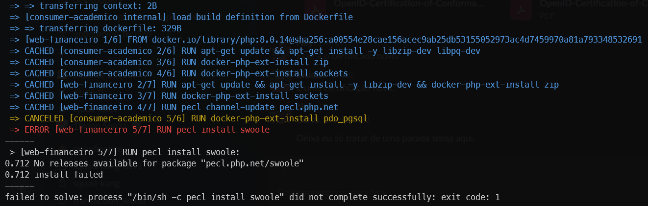 docker-compose error