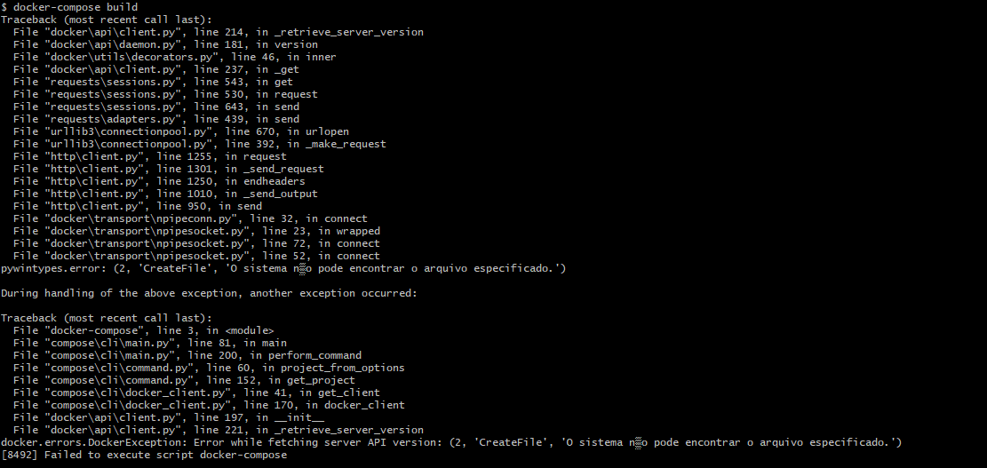 resultado do comando no terminal de comando