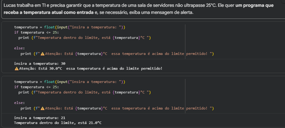 Print dos retornos