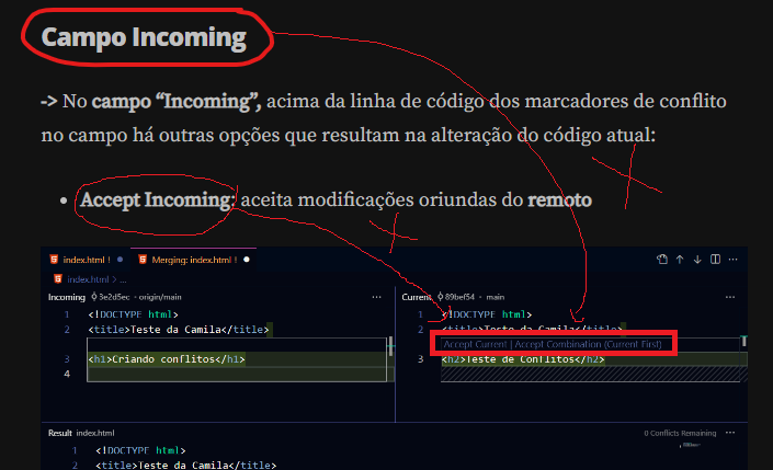 print mostrando o problema relatado com o campo incoming e os botões destacados