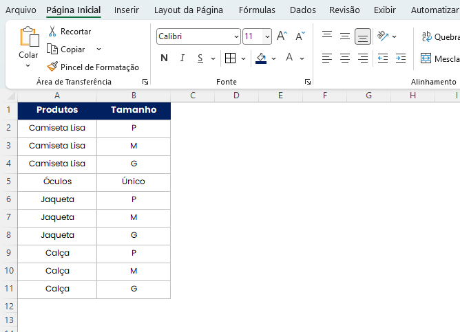 Resolução da primeira atividade porém mais organizado e visual