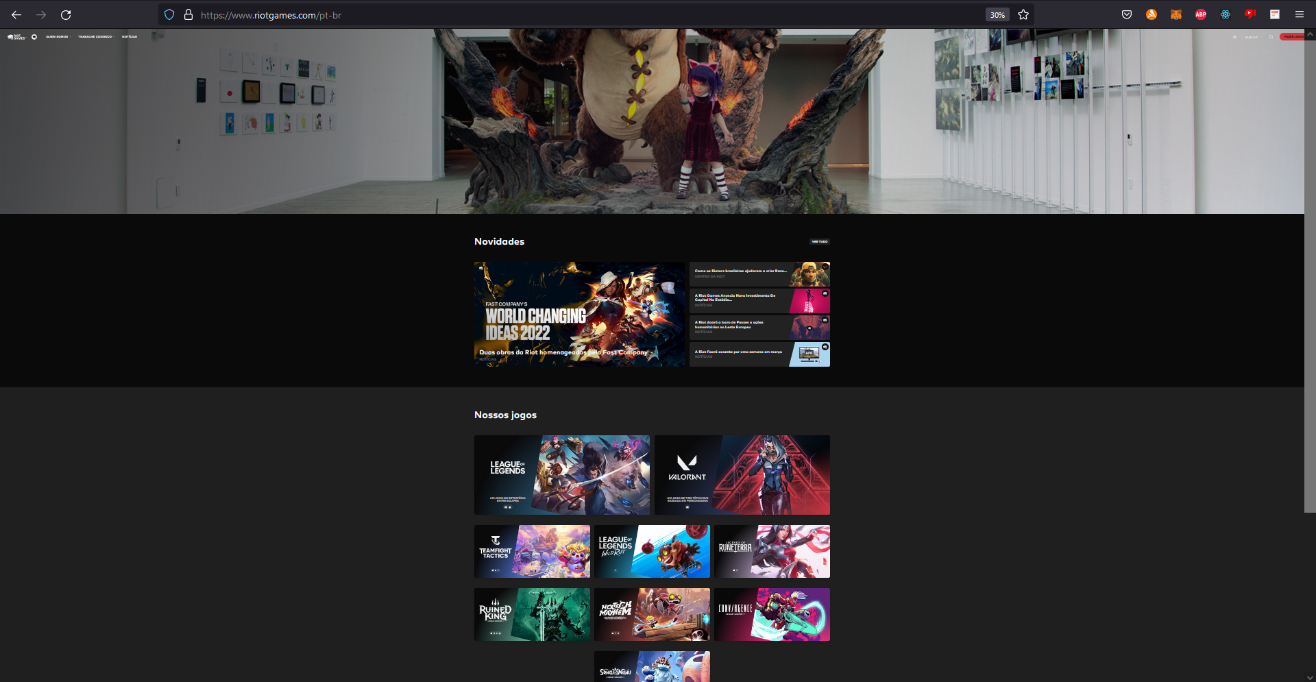 Tela de Login do League of Legends com HTML, CSS e JavaScript