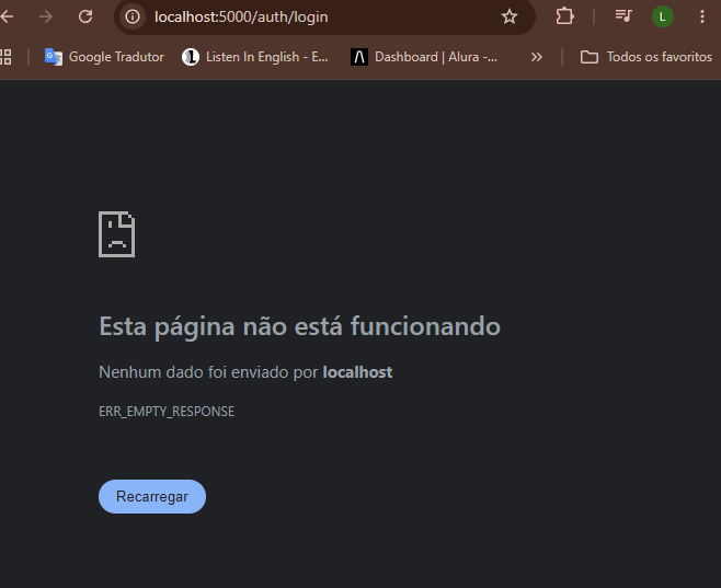 localhost vazia